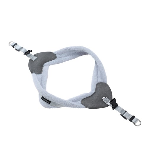 FAUX FUR & LEATHER HARNESS MED