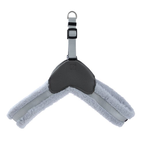 FAUX FUR & LEATHER HARNESS MED