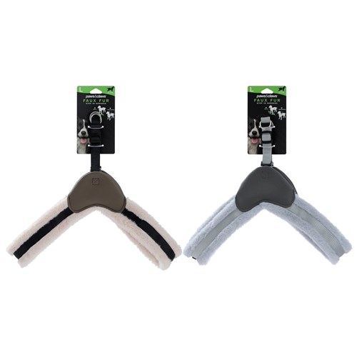 FAUX FUR & LEATHER HARNESS LRG