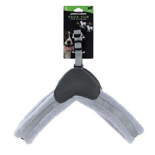 FAUX FUR & LEATHER HARNESS LRG