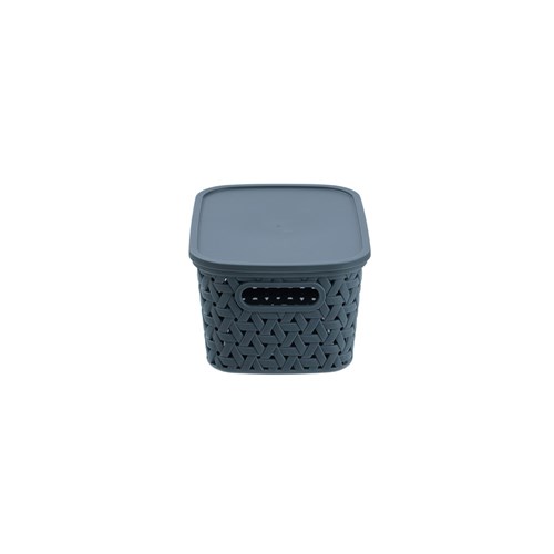 RATTAN BASKET LIDDED 3L