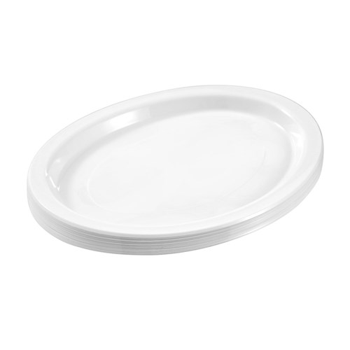 REUSABLE PLASTIC OVAL PLATE