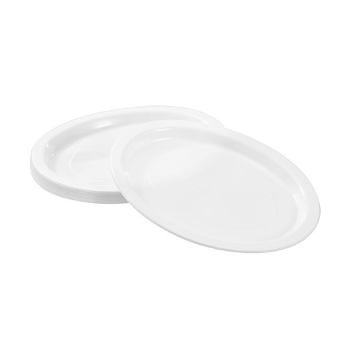 REUSABLE PLASTIC OVAL PLATE