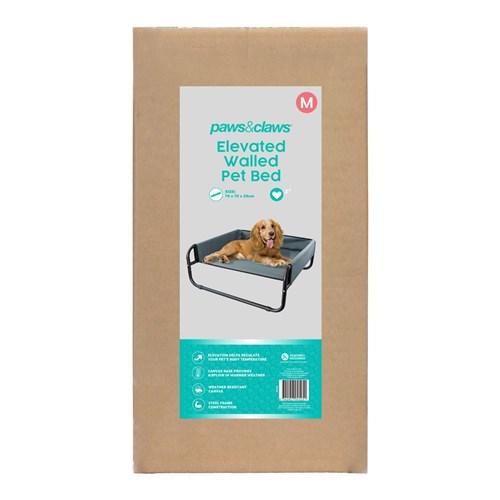 ELEVATED WALLED PET BED