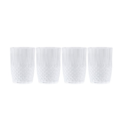CRYSTAL DECO TUMBLER 4PK