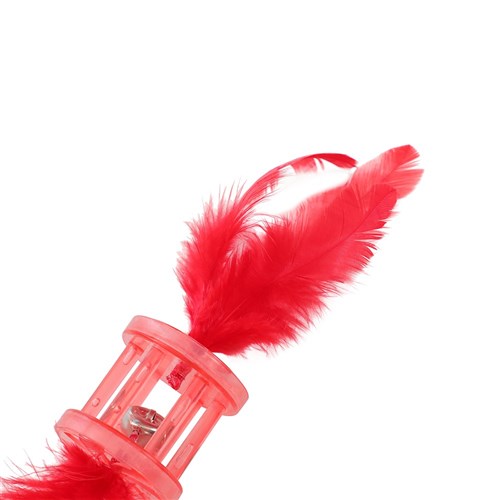 POUNCE FEATHER RATTLE CAT TOYS