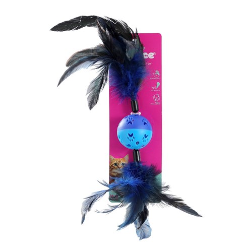 POUNCE TWIN FEATHER BALL TOY
