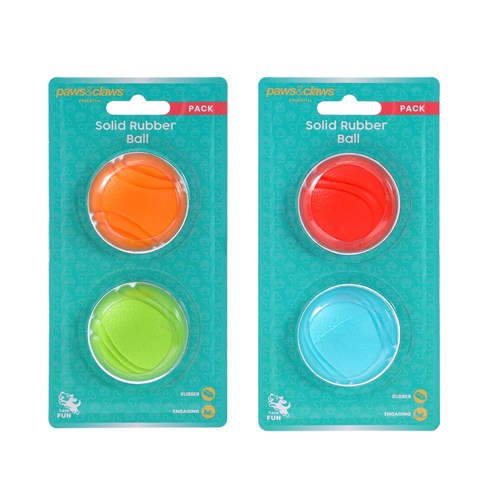 SOLID RUBBER BALL 2PK