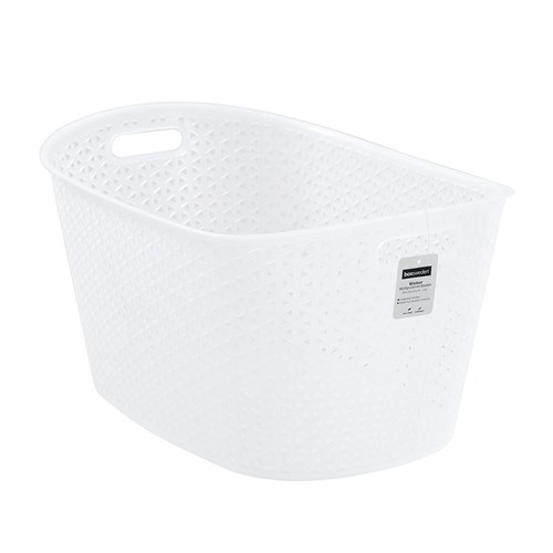 WICKER FROST LAUNDRY BASKET