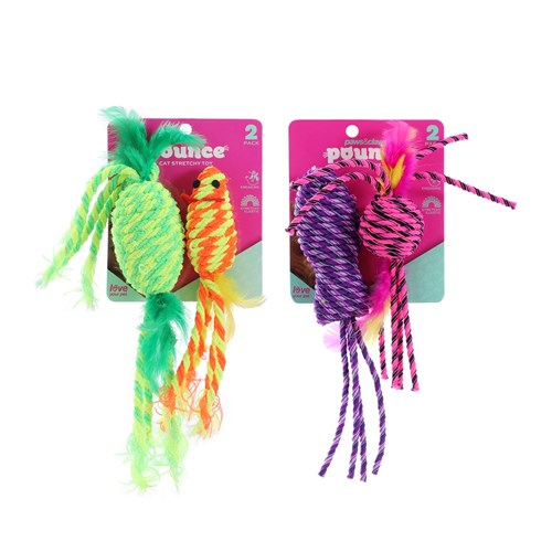 POUNCE STRETCHY 2PK CAT TOY