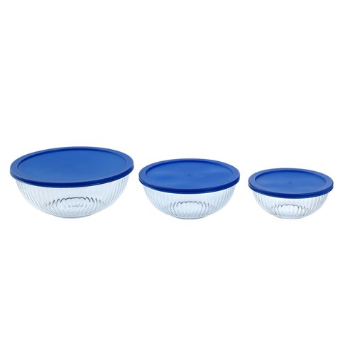YORKSHIRE GLASS RIBBED BOWL