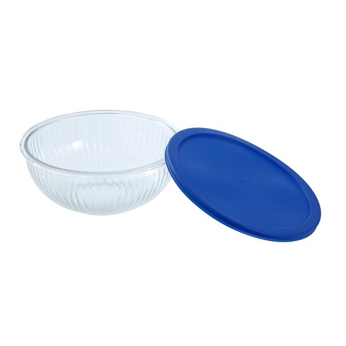 YORKSHIRE GLASS RIBBED BOWL