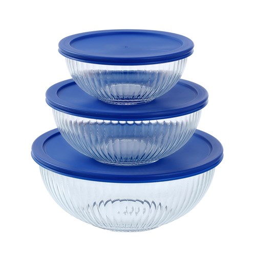 YORKSHIRE GLASS RIBBED BOWL
