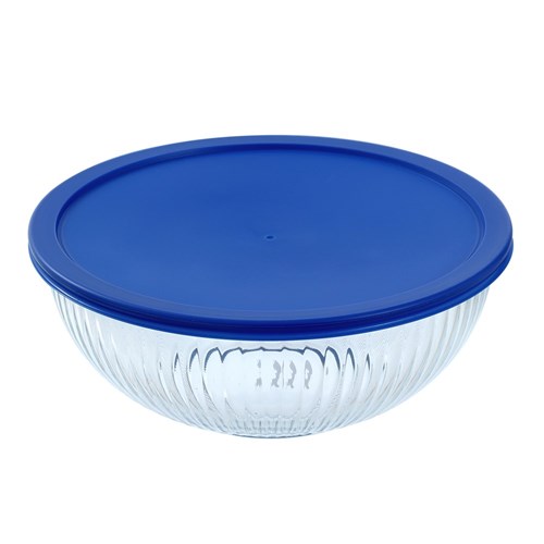 YORKSHIRE GLASS RIBBED BOWL