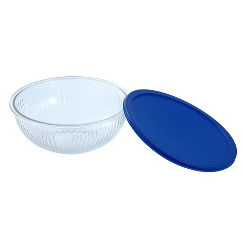 YORKSHIRE GLASS RIBBED BOWL