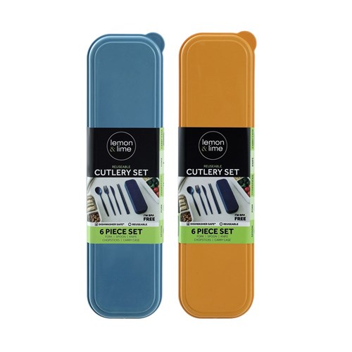 REUSABLE CUTLERY SET 2 ASSTD