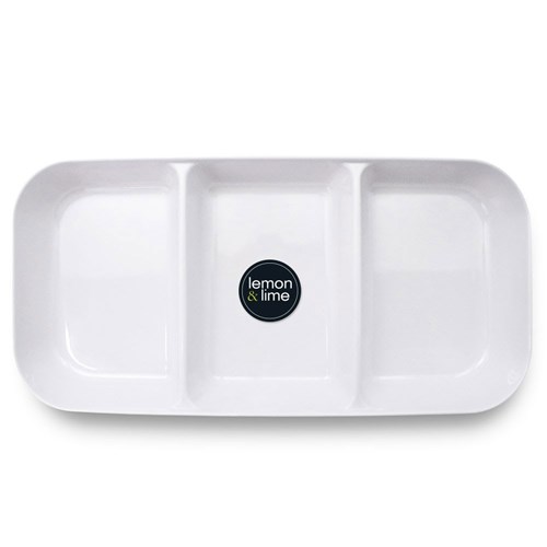 MELAMINE SERVING TRAY 3 SECT