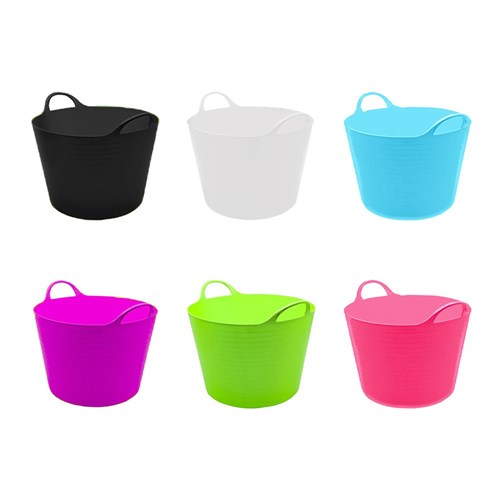 BUKET FLEXI TUBS WITH HANDLES HORSES PACK OF 3 8 COLOURS 42 LITRES 