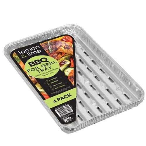 FOIL GRILL TRAY 4PK