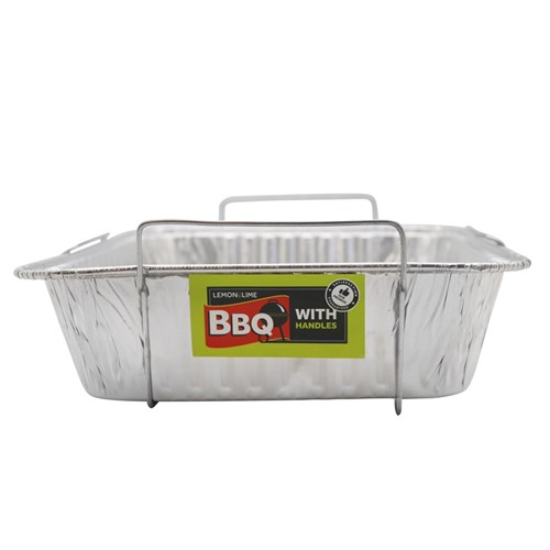 FOIL TRAY W/WIRE HANDLES