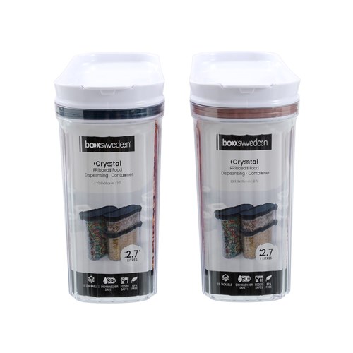 CRYSTAL RIBBED FOOD DISPENSING