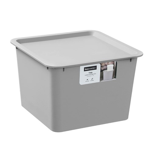TIDY BOX LIDDED SQUARE 12L