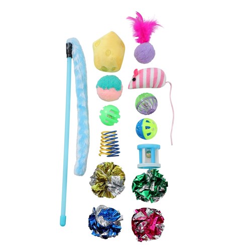 POUNCE CAT TOY VARIETY PACK 15PK cat toy