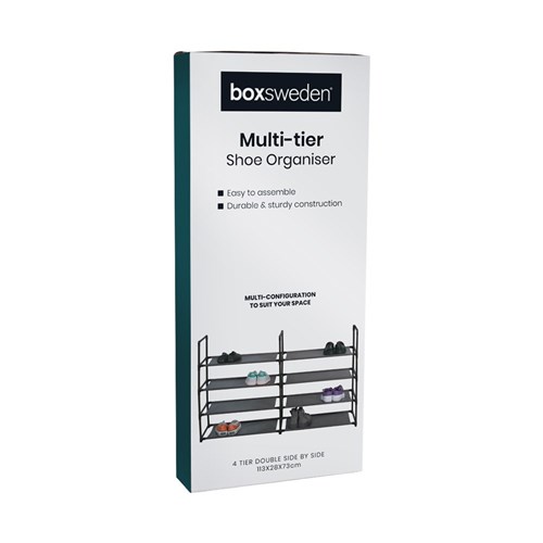 SHOE RACK 4 TIER DOUBLE