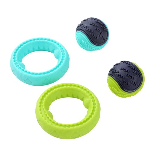 BARK & BOUNCE TPR DOG BALL 2PK