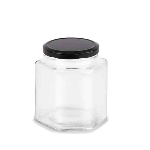 VERONA GLASS HEX JAR 6PK