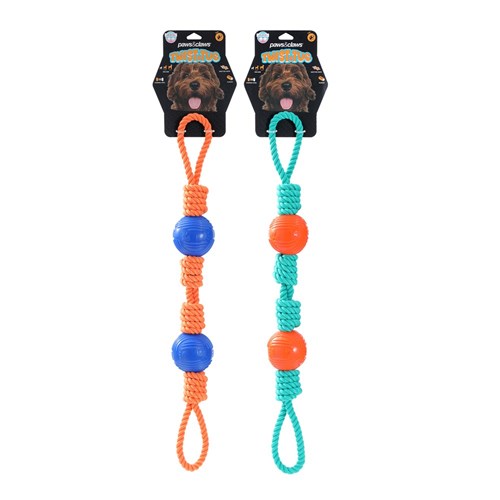 DOUBLE LOOP ROPE & TPR DOG TOY