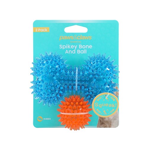 MINI SPIKEY BONE AND BALL 2PK