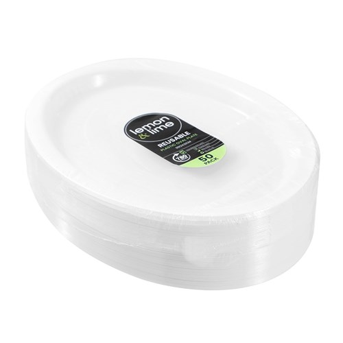 REUSABLE PLASTIC OVAL PLATE