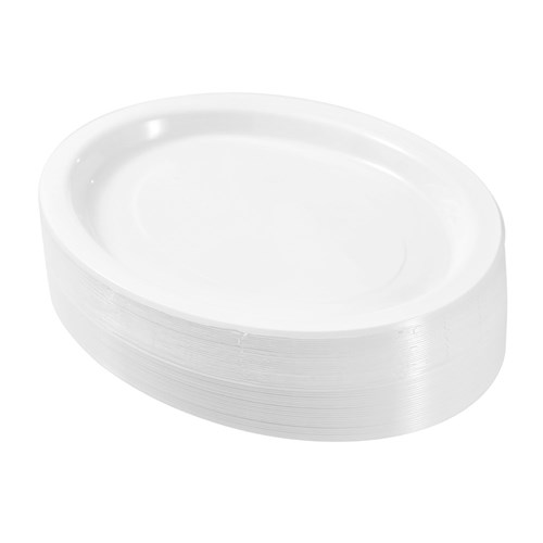 REUSABLE PLASTIC OVAL PLATE