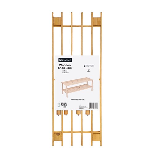 SHOE RACK 2 TIER 74X26X30CM