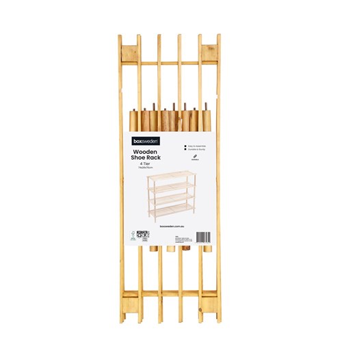 SHOE RACK 4 TIER 74X26X70CM