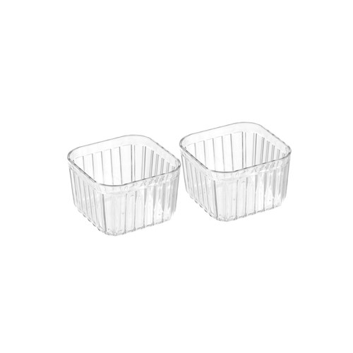 CRYSTAL RIBBED TRAY 2PK