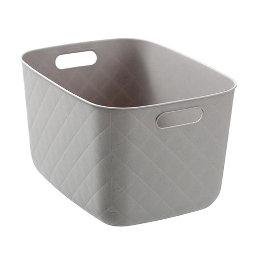 DIAMOND QUILTED BASKET L