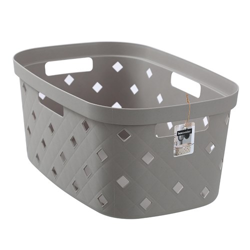 DIAMOND QUILTED LAUNDRY BASKET