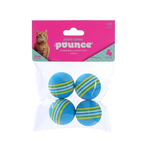 POUNCE FOAM BALLS CAT TOY 4PK