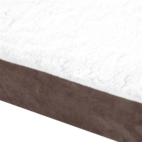 ORTHOPEDIC PET BED BROWN SUEDE