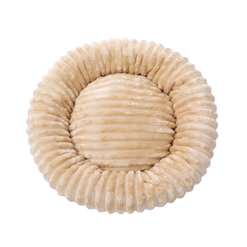 RIBBED CHINCHILLA ROUND BED