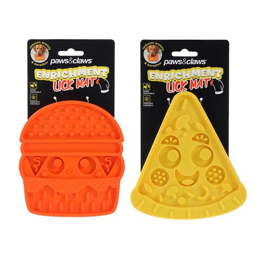 RUBBER FOOD LICK MAT 2 ASSTD