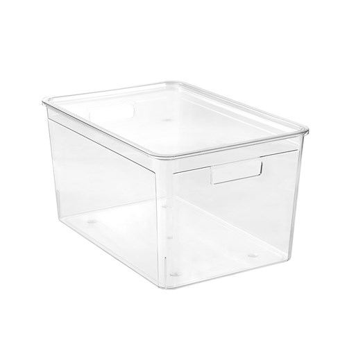 CRYSTAL STORAGE BOX LIDDED 35L