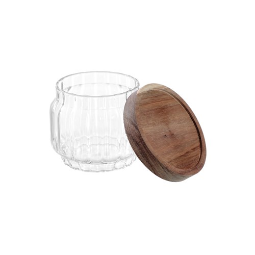 WOODEND ACACIA RIBBED GLASS