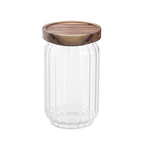 WOODEND ACACIA RIBBED GLASS