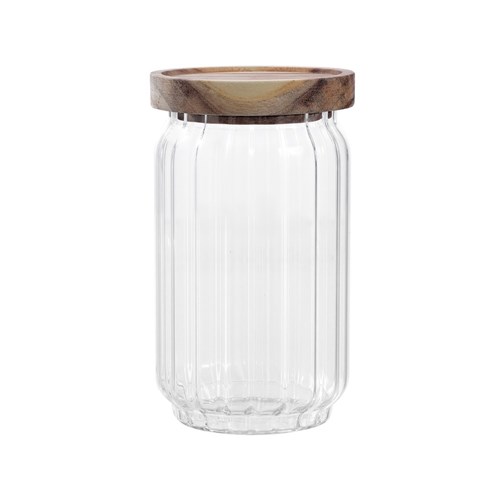 WOODEND ACACIA RIBBED GLASS