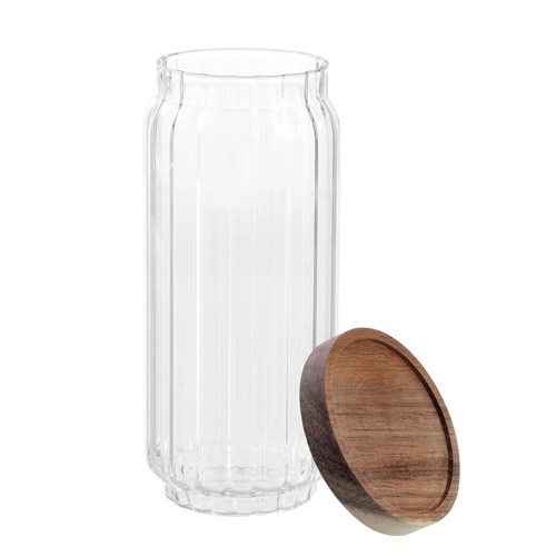WOODEND ACACIA RIBBED GLASS