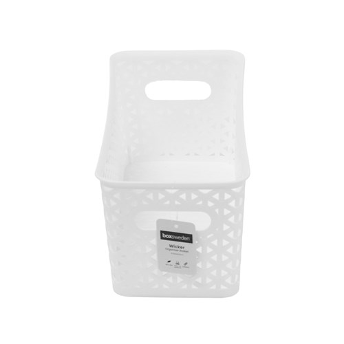 WICKER DESIGN ORGANISER BASKET
