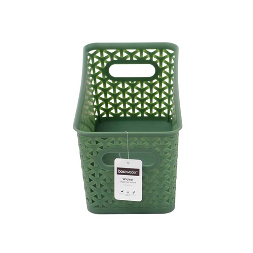 WICKER DESIGN ORGANISER BASKET